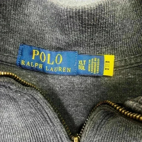 Polo Ralph Lauren Flesh Pony Sweater Cardigan Mens XLT Tall Heavy Thick 1164 - Picture 2 of 7